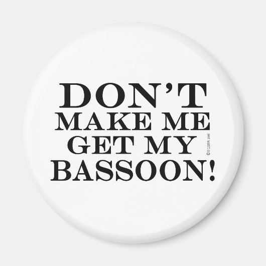 Laat me m'n basson halen. magneet (Voorkant)