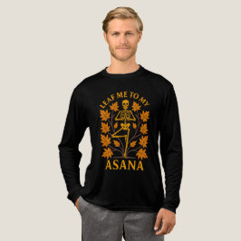 Laat me naar mijn Asana Botanical Skeleton Hallowe Tri-Blend Shirt