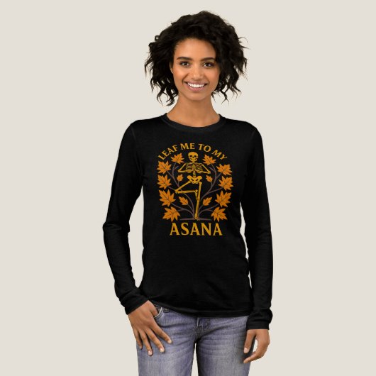 Laat me naar mijn Asana Botanical Skeleton Hallowe Tri-Blend Shirt (Voorkant)