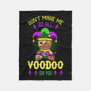 Laat me niet alle stemmen op je mardi gras kosten fleece deken