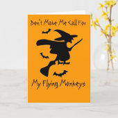 Laat me niet bellen voor mijn vliegende apen kaart (Gele Bloem)