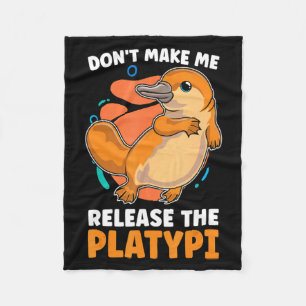 Laat me niet de Platy Loves Duck Bille uitbrengen Fleece Deken