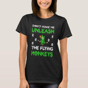 Laat me niet de vliegende apen Halloween ontketene T-shirt