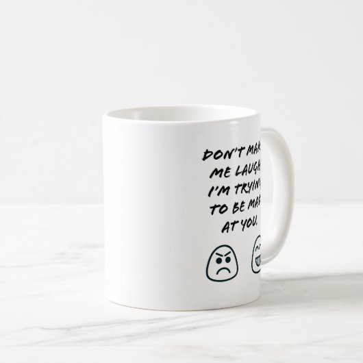 Laat me niet lachen koffiemok (Voorkant rechts)