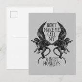 Laat me niet mijn gevleugelde apen™ bellen briefkaart (Voorkant / Achterkant)