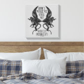 Laat me niet mijn gevleugelde apen™ bellen canvas afdruk (Insitu (Slaapkamer))