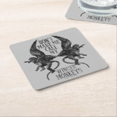 Laat me niet mijn gevleugelde apen™ bellen kartonnen onderzetters (Schuin)