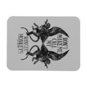 Laat me niet mijn gevleugelde apen™ bellen magneet (Horizontaal)