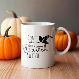 Laat me niet mijn heks-switch Halloween draaien Koffiemok