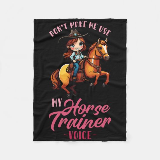 Laat me niet mijn paard trainer stem gebruiken in  fleece deken (Voorkant)