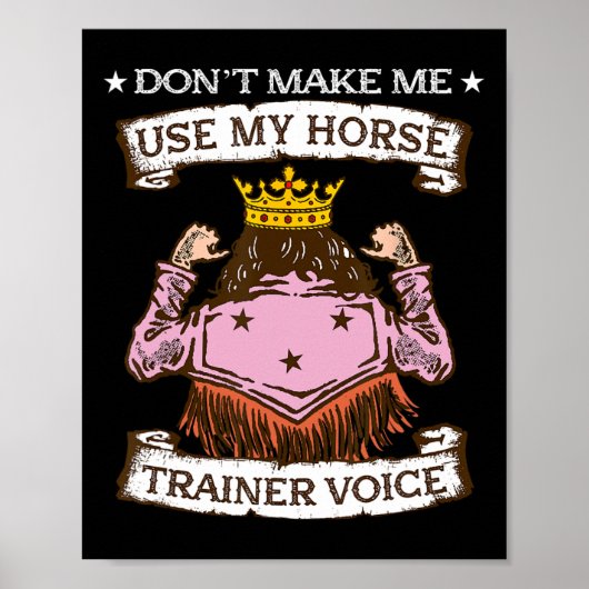 Laat me niet mijn paard trainer stem gebruiken in poster (Voorkant)