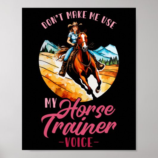 Laat me niet mijn paard trainer stem gebruiken in  poster (Voorkant)