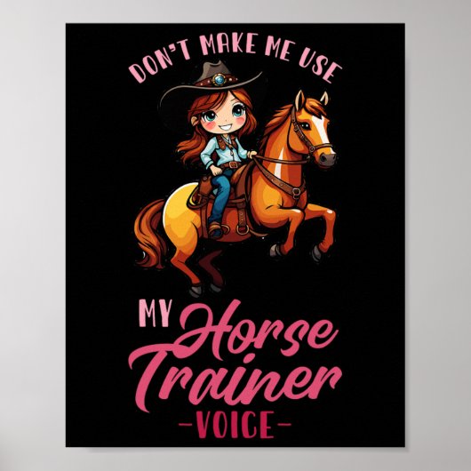 Laat me niet mijn paard trainer stem gebruiken in poster (Voorkant)