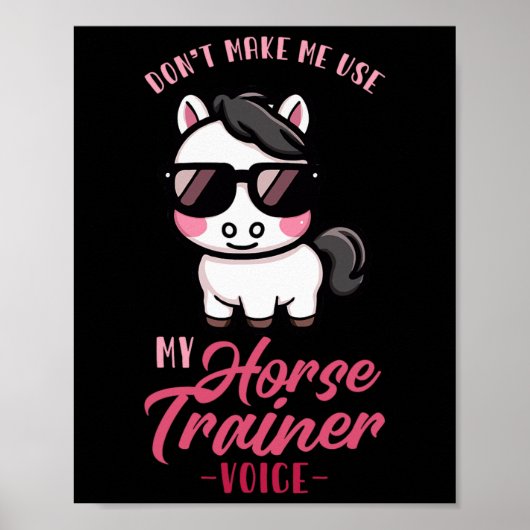 Laat me niet mijn paard trainer stem gebruiken in poster (Voorkant)