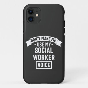 Laat me niet mijn stem van de Sociale Arbeider geb Case-Mate iPhone Case