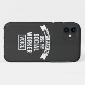 Laat me niet mijn stem van de Sociale Arbeider geb Case-Mate iPhone Case (Achterkant (horizontaal))