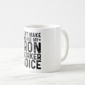 Laat me niet mijn stem van de strijder gebruiken koffiemok (Voorkant rechts)