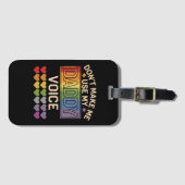 Laat me niet papa stem gebruiken Gay Rainbow Pride Bagagelabel (Voorkant (horizontaal))