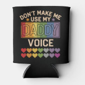 Laat me niet papa stem gebruiken Gay Rainbow Pride Blikjeskoeler (Voorkant)