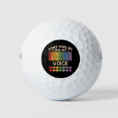 Laat me niet papa stem gebruiken Gay Rainbow Pride Golfballen (Voorkant)