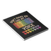 Laat me niet papa stem gebruiken Gay Rainbow Pride Notitieblok (Schuin)