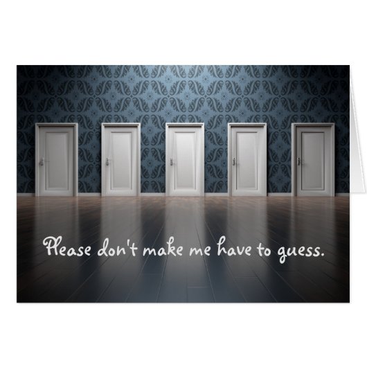 "Laat me niet raden" Relatie Reparatie Custom (Voorkant Horizontaal)