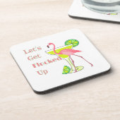 Laat me omhoog Flamingo krijgen Bier Onderzetter (Linkerzijde)