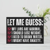 Laat me raden dat mijn labs normaal zijn kaart (Staand voorkant)