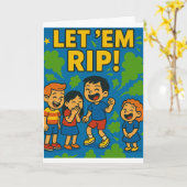 Laat me rippen! Een verjaardagsfeest! Kaart (Gele Bloem)