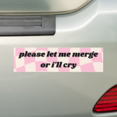 Laat me samenvoegen - grappige bumpersticker (Op auto)