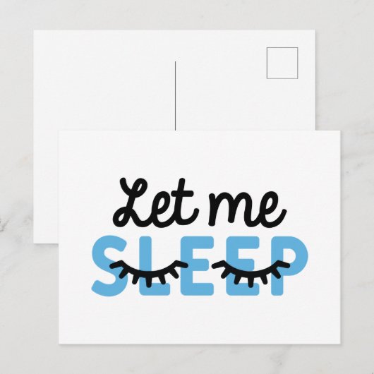 Laat me slapen briefkaart (Voorkant / Achterkant)