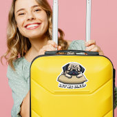 "Laat me slapen" Schattigee Pug die een dutje doet Sticker