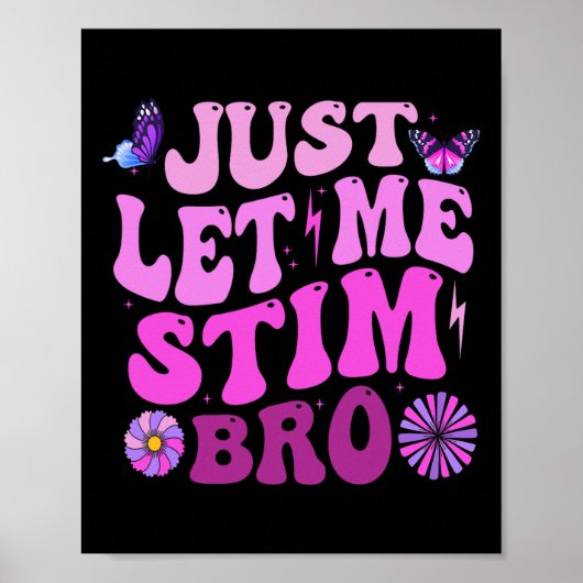Laat me stim bro Kinder jongens grappig autisme aw Poster (Voorkant)