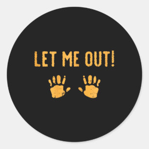 Laat me uit Baby Halloween kostuum Ronde Sticker