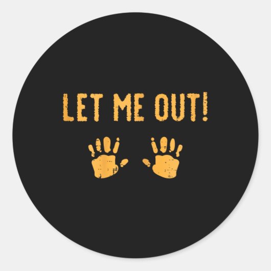 Laat me uit Baby kostuum Halloween Ronde Sticker (Voorkant)