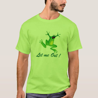 Laat me uit cartoon Mannen Kwaliteit T shirt