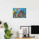 Laat me uit mijn kooi poster (Thuiskantoor)