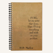 Laat me vallen wat ik doe notitieboek (Voorkant)