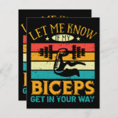Laat me weten of mijn biceps in je weg staan (Voorkant / Achterkant)