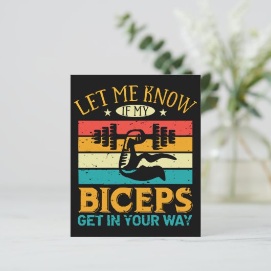 Laat me weten of mijn biceps in je weg staan (Staand voorkant)