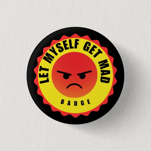 Laat me zelf Mad krijgen Ronde Button 3,2 Cm (Voorkant)