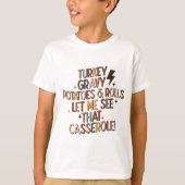 Laat me zien dat Casserole Funny Retro Thanksgivin T-shirt (Voorkant)