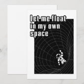 Laat me zweven in mijn eigen ruimte kaart (Voorkant / Achterkant)