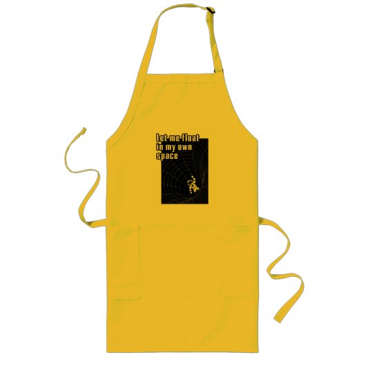 Laat me zweven in mijn eigen ruimte lang schort (Voorkant)