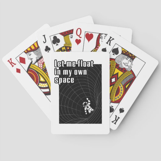 Laat me zweven in mijn eigen ruimte pokerkaarten (Achterkant)