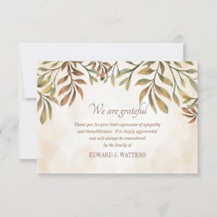 Laat medeleven met dank aan uw kaart