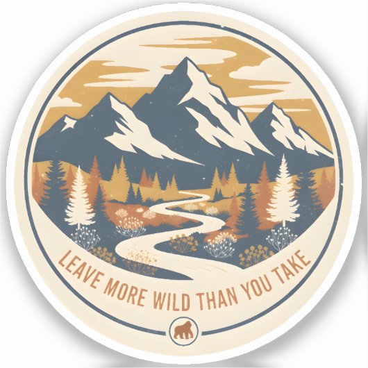 Laat meer wild achter dan je meeneemt sticker (Voorkant)