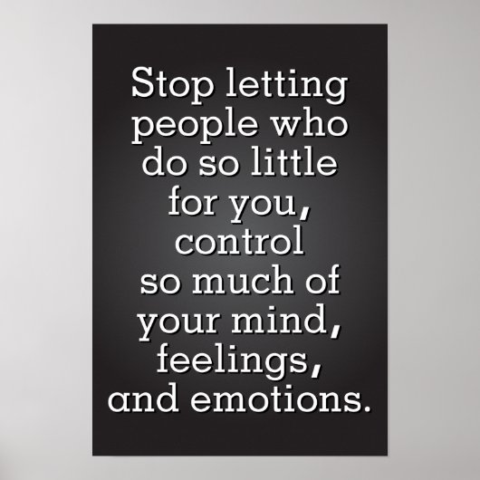 Laat mensen je niet meer controleren poster (Voorkant)