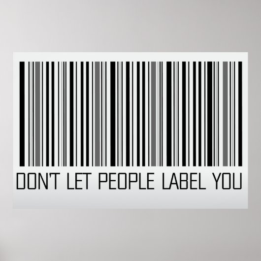 Laat mensen je poster niet etiketteren (Voorkant)