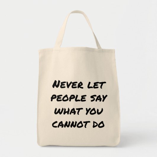 Laat mensen nooit Canvas tas zeggen (Voorkant)